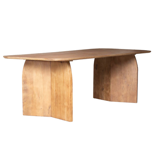 Giga Meubel Eettafel Dalarna - Deens Ovaal Naturel Hout - 280x100x76cm