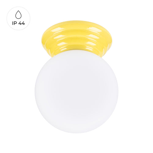 Sollux Lighting Plafondlamp ZORI geel IP44 - 12x16x12cm