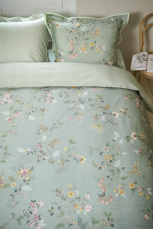 Pip Studio dekbedovertrek Kili Flower - 240x200/220 cm - groen
