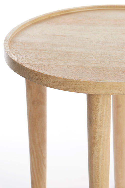 Light & Living bijzettafel QIANO - Ø45x45cm - bruin - vtwonen shop