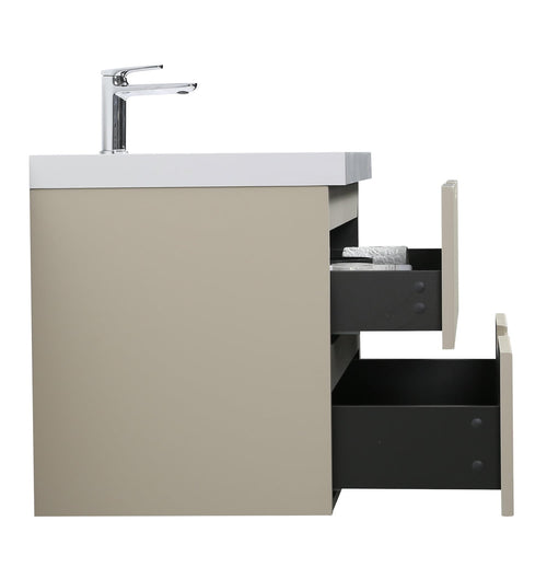 Badplaats Badkamermeubel Set Thermis 80 cm – Beige – Badmeubel met Wastafel