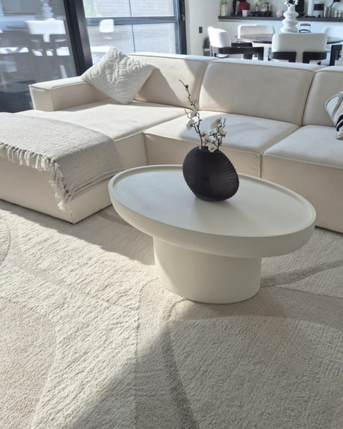 Giga Meubel Salontafel Tess - Ovaal - Beton/Betonlook - 90cm - vtwonen shop