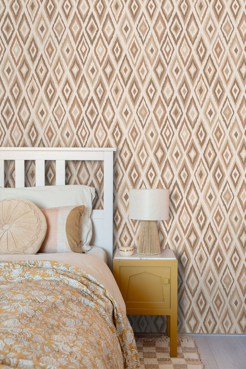ESTAhome behang ruiten taupe - 50 x 900 cm - 131839