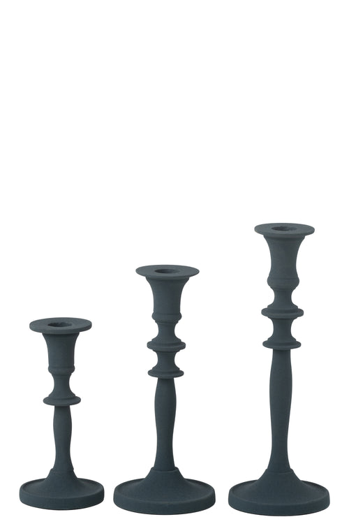 J-Line kaarshouder Klassiek - aluminium - blauw - 3 stuks
