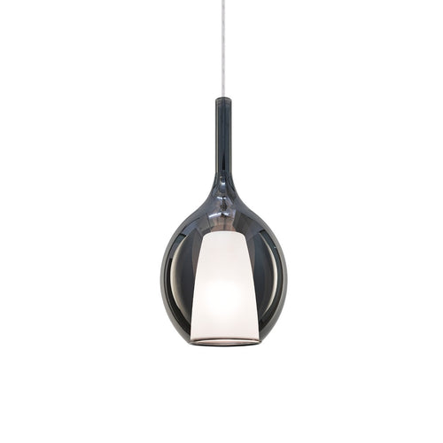 Ideal Lux KALIQUE 18 cm bolvormige hanglamp met rookkleurige afwerking, 1x E27-fitting