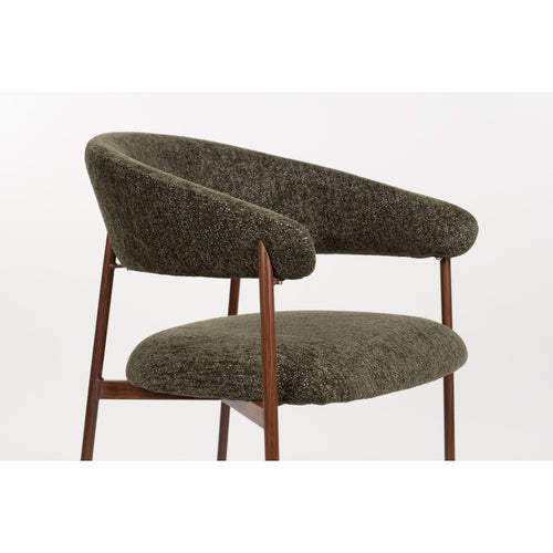 Housecraft Living Richard Eetkamerstoelen Armleuning Gemêleerd Groen - Set van 2