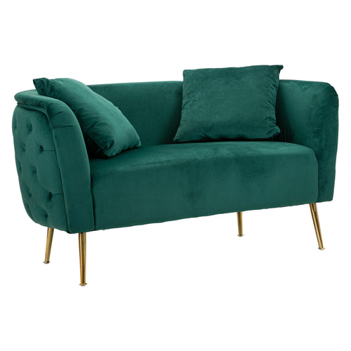 Mauro Ferretti bank - 127x74x73 cm - groen/goud