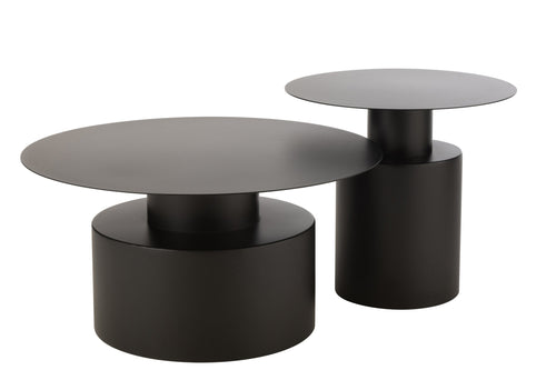 J-Line salontafel Rond - metaal - zwart