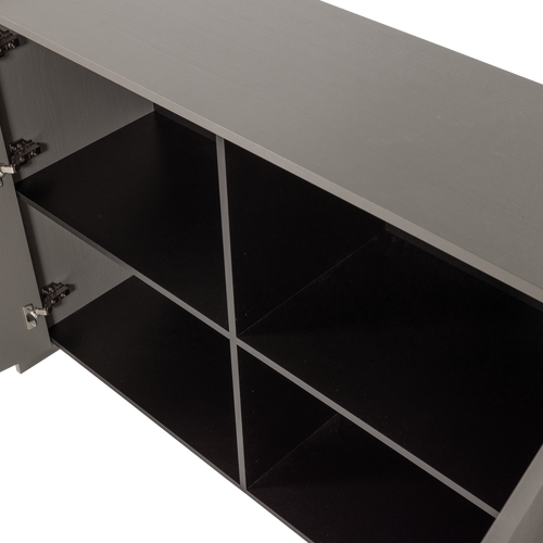 WOOOD dressoir 200 cm Brock - Essen Fineer - Warmgrijs - 85x200x44