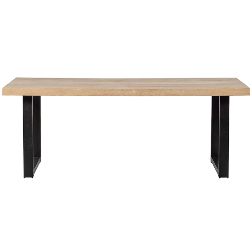 WOOOD tafel met u-poot Tablo - Mango/Metaal - 75x180x90 - vtwonen shop