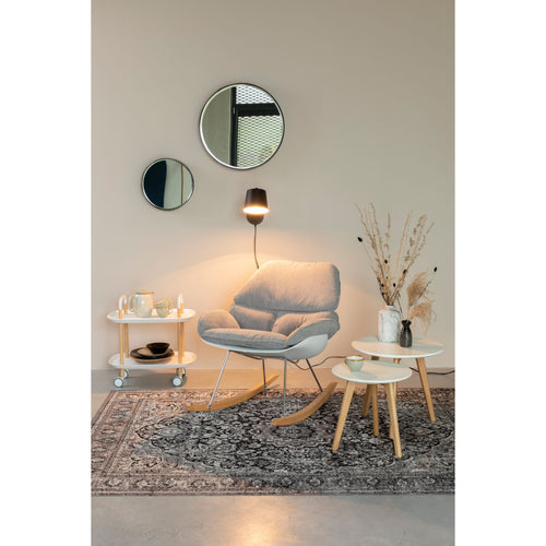 Housecraft Living  Raj Spiegel/ Wandspiegel/ Badkamerspiegel Rond Metaal 60x60 cm Zwart - vtwonen shop