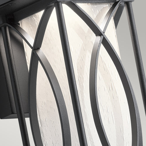 Ashbern Kichler Outdoor 1-lichts wandlantaarn gestructureerd zwart IP44
