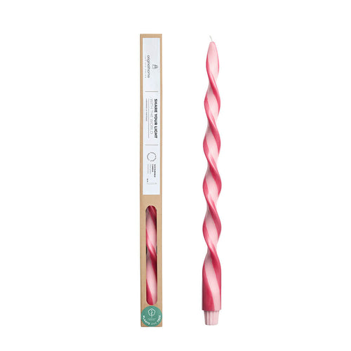 Originalhome spiraalkaars duo - 40 cm - roze