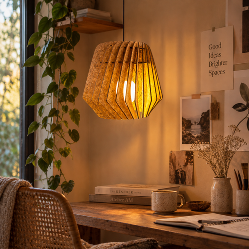 Bomerango Spin M kurken hanglamp medium - met koordset zwart - Ø 37 cm
