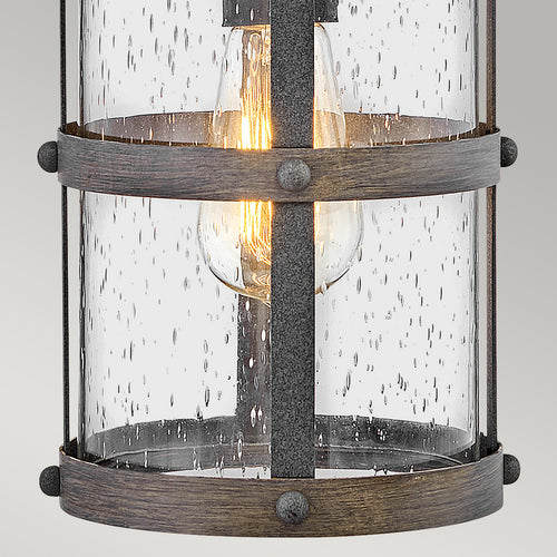 Elstead Hinkley Lakehouse Outdoor Wandlantaarn Verouderd Zink met Drijfhout Grijs, IP44