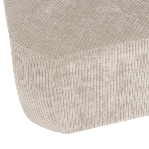 WOOOD eetbank hoek met rugleuning Mojo Base - Rib - Ecru - 83x80x80