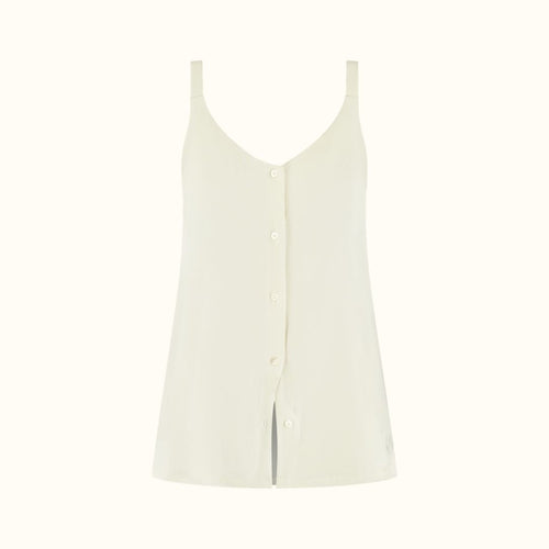 Coco & Cici - TENCEL Pyjama Set Top & Broek Dames Off White - L