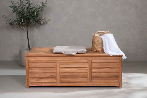 Rebellenclub Opbergbox kussen Halon - 130 x 70cm - Naturel Hout - vtwonen shop