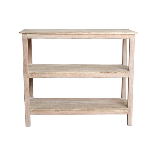 Limewash schoenenrek - FSC gerecycled hout - 90x35x76 cm