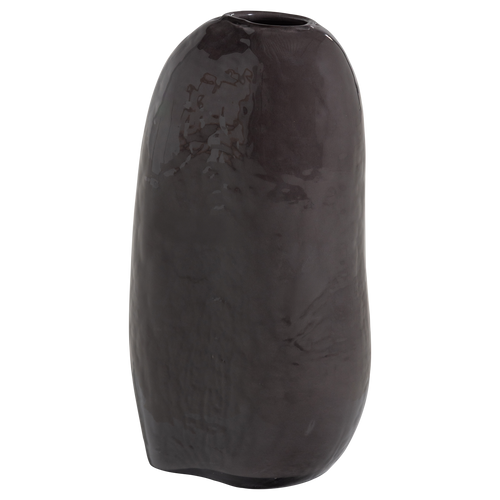WOOOD vaas Sahil - Glas - Donkerbruin - 42x23x14