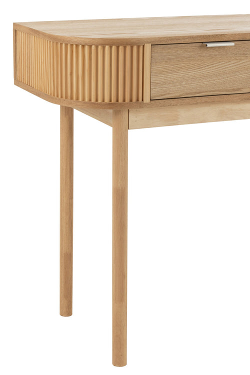 J-Line console Rond - dennenhout - naturel