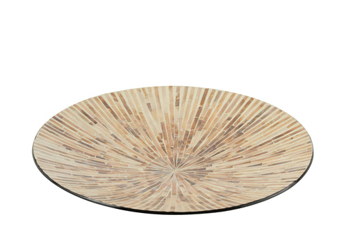 J-Line plateau Nuye Rond - dienblad - karton - beige