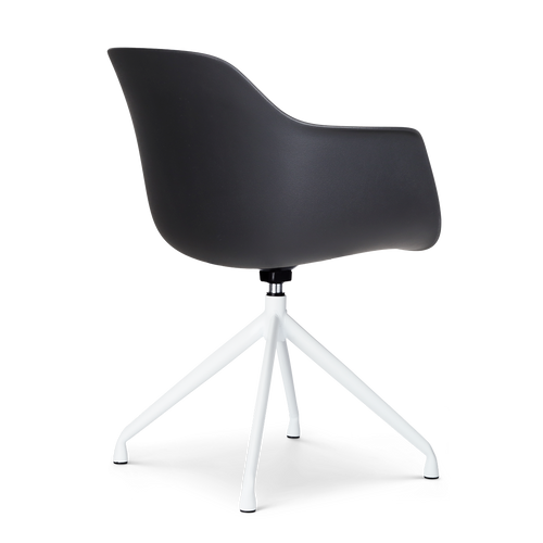 Nolon Nola-Liz Eetkamerstoel Zwart - Lichtgrijs - Draaibaar - Wit - vtwonen shop