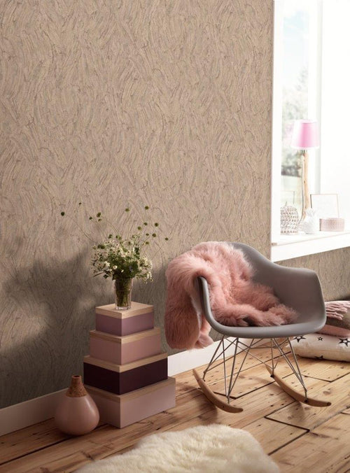 Erismann behang effen bruin - 53 cm x 10.05 m - 661465 - vtwonen shop