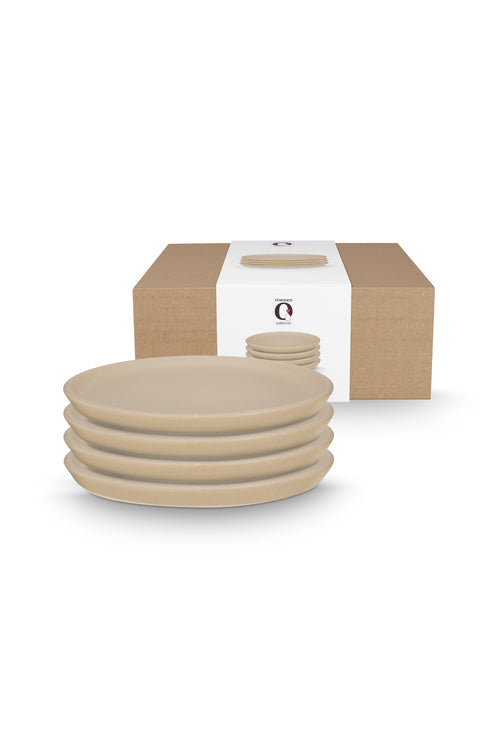 vtwonen - Ontbijtborden - Grijs - Keramiek - 17cm - Serviesset van 4