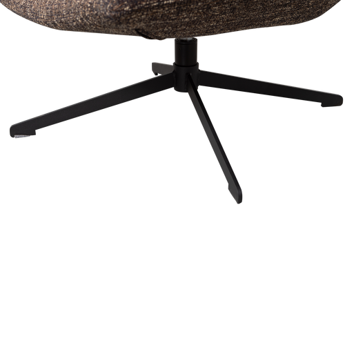 WOOOD draaifauteuil Milaro - Polyester - Bruin Melange - 88x75x94 - vtwonen shop