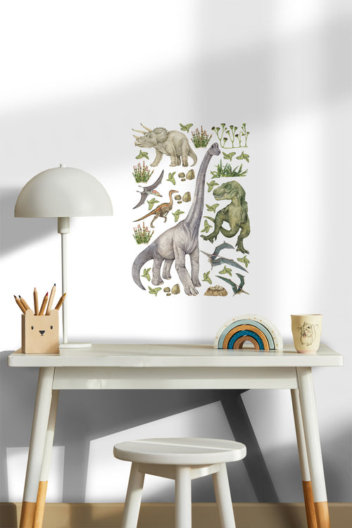 Sanders & Sanders muursticker dinosaurussen groen - 65 x 42.5 cm - 601344