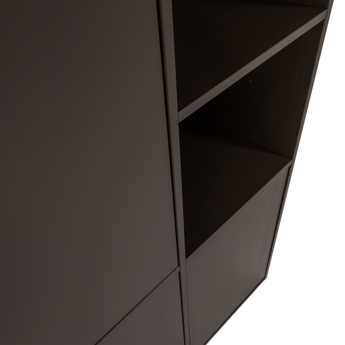WOOOD opbergkast links Meggy - Grenen hout - Middenbruin - 215x108x40