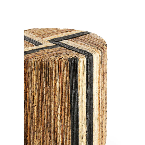 Light & Living poef Yuturi - bruin - Ø40cm