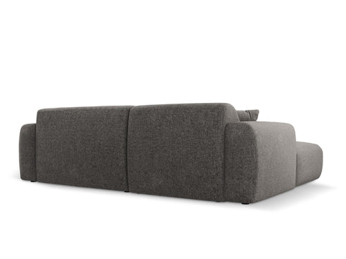 Cosmopolitan Design rechter hoekbank Nolio 4-zits, chenille, grijs - 170x235x72cm