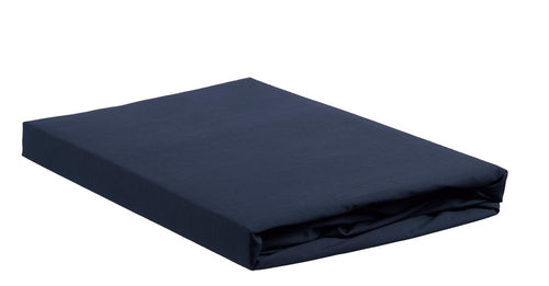 Ambiante hoeslaken Cotton Uni HL - 180x200 cm - donker blauw