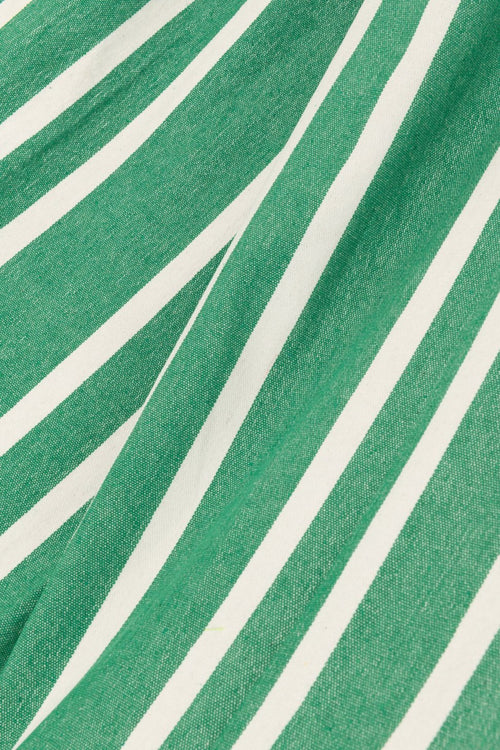 J-Line hangmat Strepen - katoen/polyester - donkergroen/wit