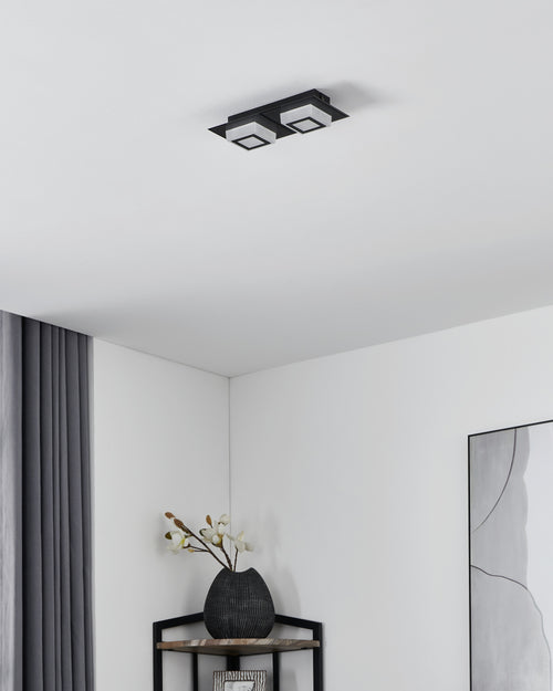 EGLO plafond en wandlamp Masiano 1 - led - 25 cm - zwart - vtwonen shop