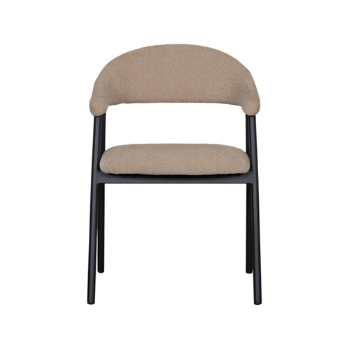 LABEL51 Eetkamerstoel Amaze - Beige Stof - Zithoogte 50cm - Set van 2 - vtwonen shop