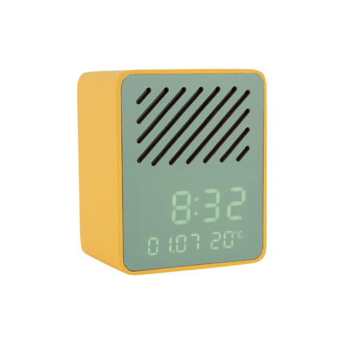 Karlsson wekker Funky Vibes - geel - 9.5x6.5x11.5cm - vtwonen shop