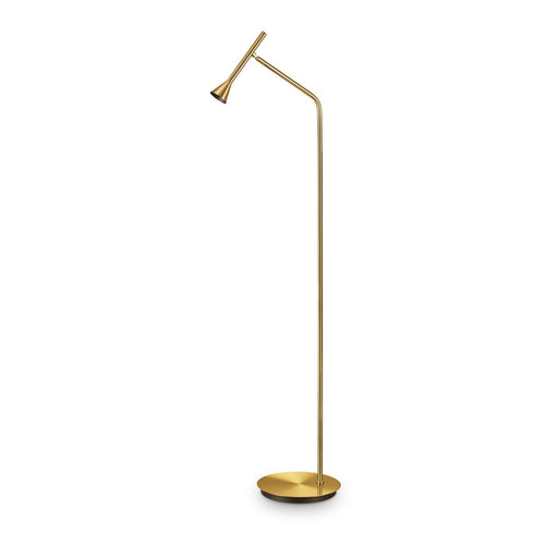 Ideal Lux DIESIS Led Reading Task Vloerlamp Messing 3000K