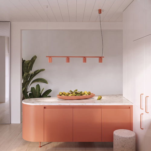 Sollux Lighting Kroonluchter RAYO 4 rode oker - 122x6x208cm