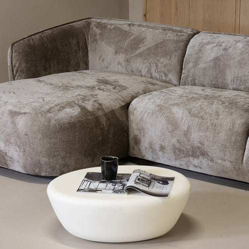 Giga Meubel Chaise Longue Links Lille - Taupe - Stof/Textiel - 275x150x70cm - vtwonen shop