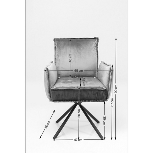 Kare Design Stoel met armleuning Chelsea Bruin - vtwonen shop