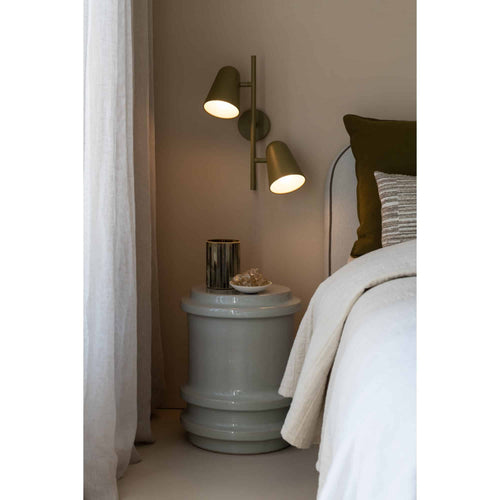 it's about RoMi wandlamp Salamanca - olijfgroen - Ø20cm