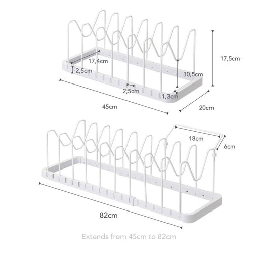 Yamazaki Keukenkast Organiser voor Pannen en Deksels - Tower - Wit - vtwonen shop