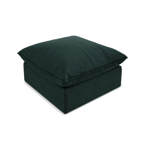 LaMiaSofa Poef Ravenna - velours - grijsgroen - 75x75x45