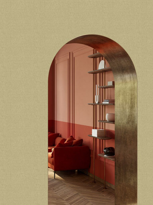 Catchii Linnen look behang Franky Camel - vtwonen shop