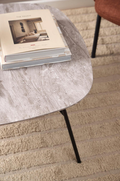 Rebellenclub Salontafel Komi - 90 x 90 cm - Marmer Look - vtwonen shop