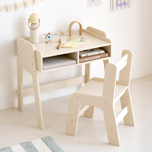 Petite Amélie Kinderbureau en stoel Lune beige - MDF - beige