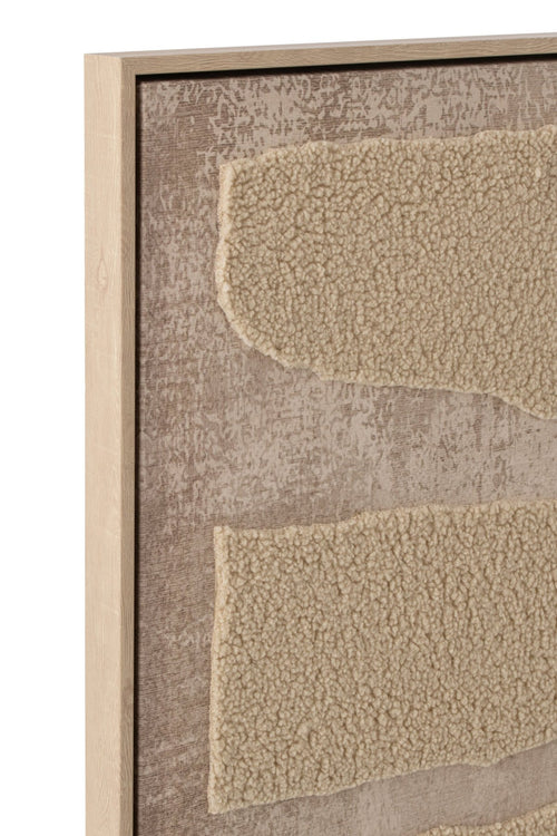 J-Line Schilderij Wool - polystyreen - beige
